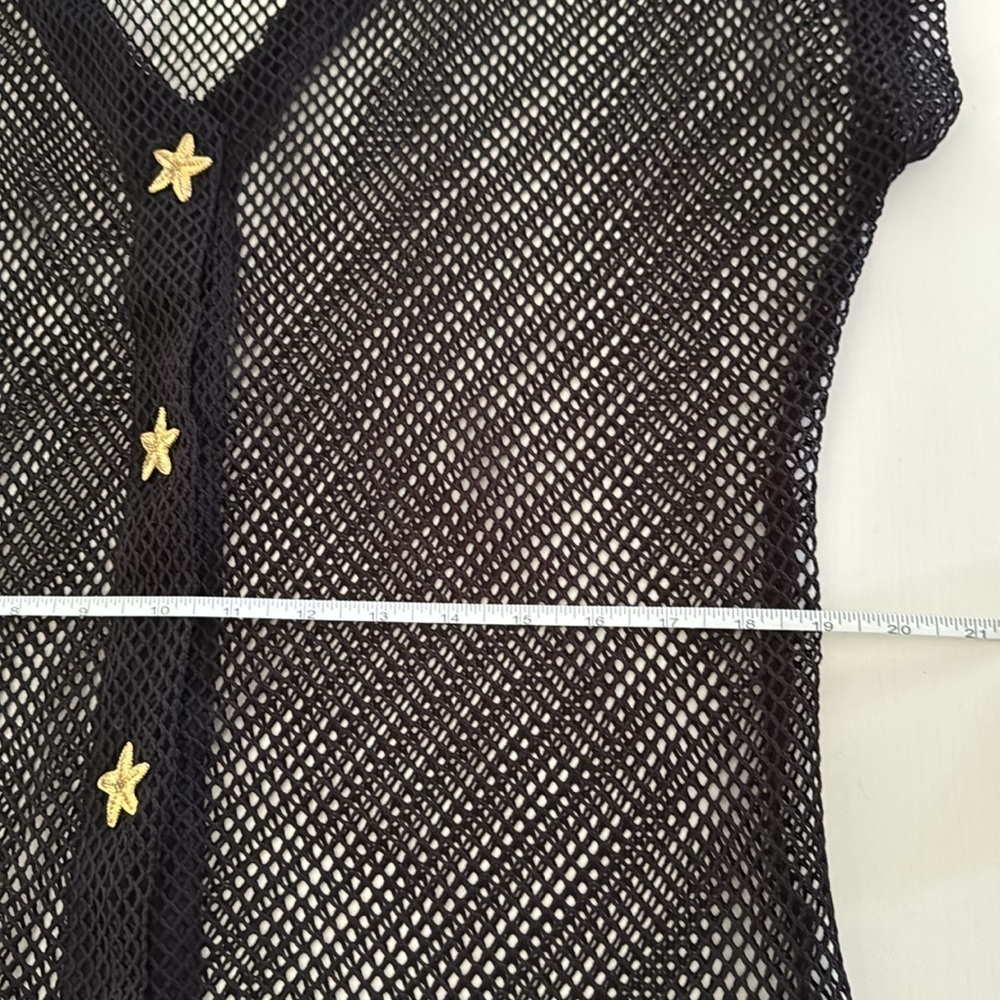 Vintage Netted Black Swim Coverup Size L - Picture 6 of 12